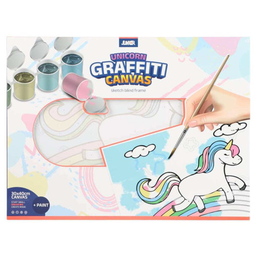 Picture of UNICORN GRAFFITI CANVAS SET 30X40CM